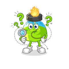 laboratory spirit lamp searching illustration. character vector