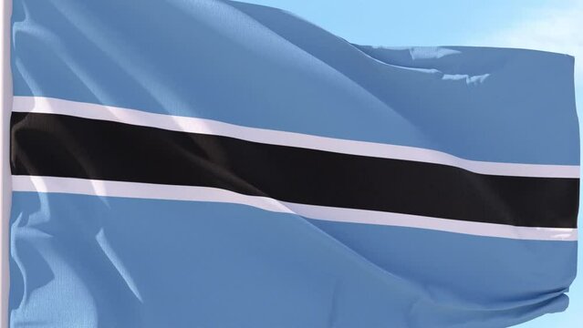 Botswana Flag Looping Backgroundd