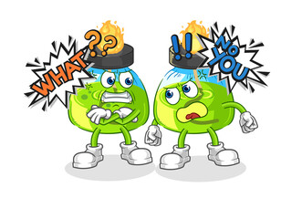 laboratory spirit lamp arguing each other cartoon vector