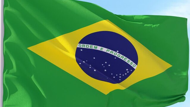 Brazil Flag Looping Background