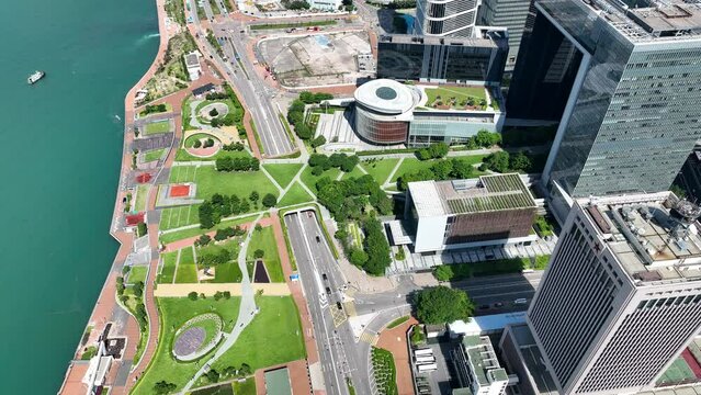 Aerial view of Central Hong Kong on 19 May, 2022