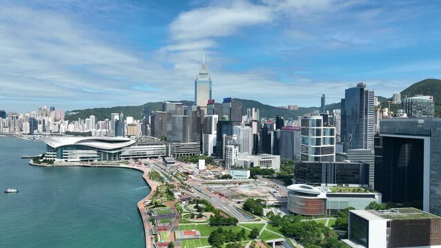 Aerial view of Central Hong Kong on 19 May, 2022