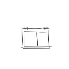 Continuous line drawing. Desk calendar illustration icon vector