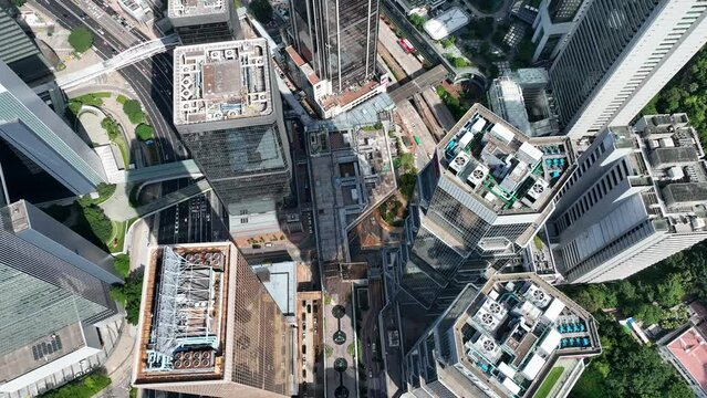 Aerial view of Central Hong Kong on 19 May, 2022