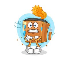 record player cold illustration. character vector