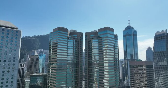 Aerial view of Central Hong Kong on 19 May, 2022