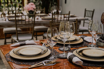 table setting for a dinner