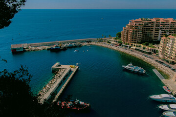 Fototapeta na wymiar Monaco landscape with sea