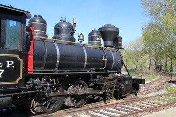 Obraz na płótnie Canvas old locomotive, Fort Edmonton Park, Edmonton, Alberta