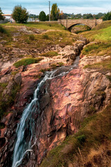 waterfall in the town