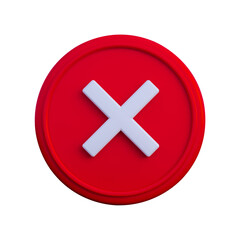 Obraz premium 3d illustration not verified icon