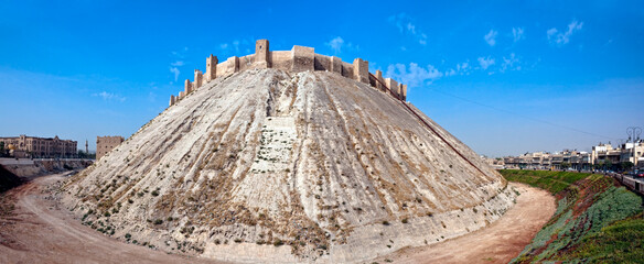 Citadel panorama Aleppo Syria