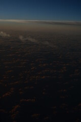 Morning views of the horizon - sunrise over the Atlantic while flying at 30K feet