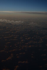 Morning views of the horizon - sunrise over the Atlantic while flying at 30K feet