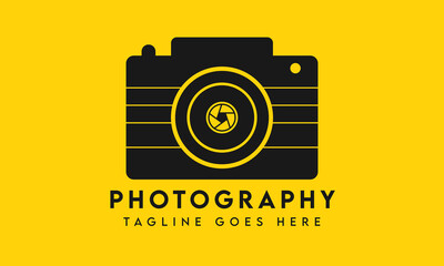 Modern Camera Photography Logo Design Template