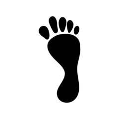 Human footprint flat cartoon vector illustration