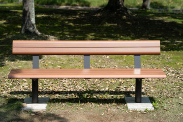 wooden bench in the park