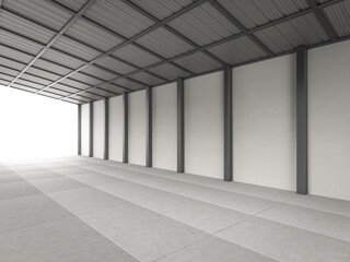empty factory or warehouse space for rent