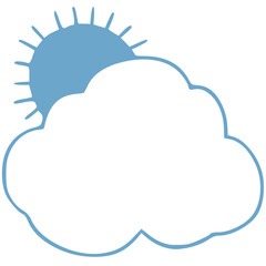 simple illustration of sun and cloud