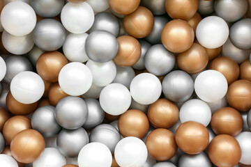 Colorful plastic balls as background