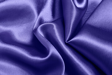 Texture of crumpled satin fabric as background