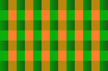 Illustration of multicolored checkered square shapes.
