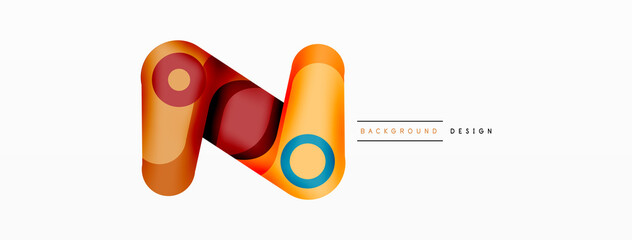 Modern stylish geometric background. Abstract round shapes composition for wallpaper, banner, background or landing