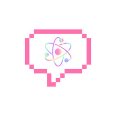 message vector with science symbol