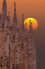 Milan Cathedral - (Duomo di Milano (Milan Cathedral) and Piazza del Duomo in Milan)
