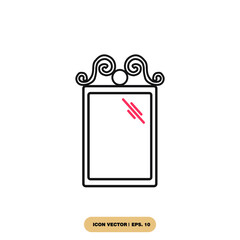 mirror icons  symbol vector elements for infographic web