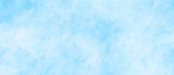 Light sky blue shades watercolor background. Aquarelle paint paper textured canvas for design with the sunlight passing, creating a miraculous abstract shape, vector illustrator.