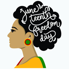 Juneteenth freedom day,  Happy Juneteenth day shirt print template typography design for vector file.
