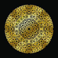 Vector round abstract circle. Luxury Mandala style.