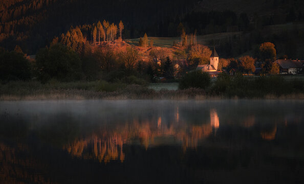 Morning reflections by the lake