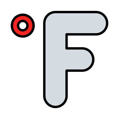 Fahrenheit Degree Icon
