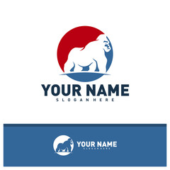 King Kong logo design vector, Creative King Kong logo concepts template illustration.