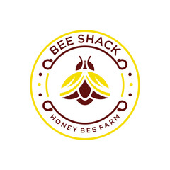 Honey Bee concepts logo vector graphic abstract template