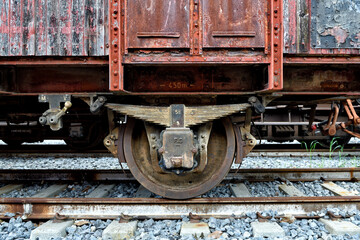 Naklejka premium train on the railway