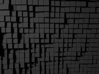 Abstract Dark Cubes Futuristic Design Background