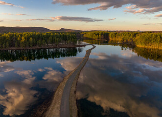 Holyoke, Massachusetts Ashley Reservoir - Sunset