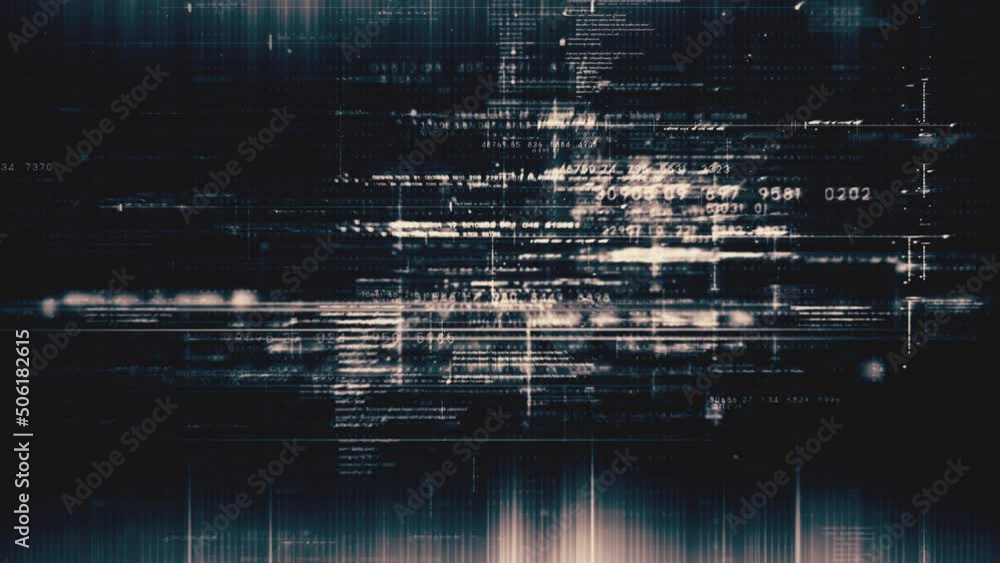 Aufkleber futuristic abstract de-focus metaverse data matrix, meta, telemetry and encrypt numbers display with