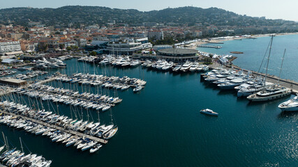 Aerial view at Cannes on a sunny afternoon