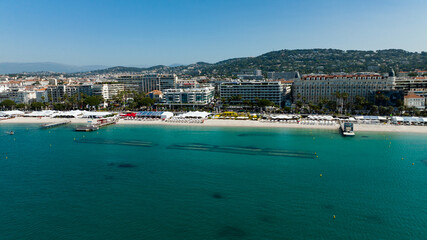 Aerial view at Cannes on a sunny afternoon