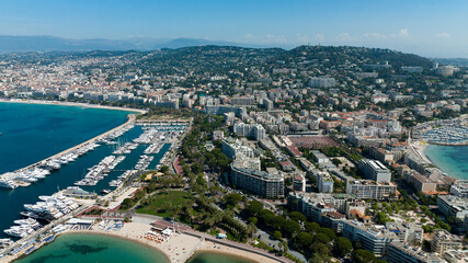 Aerial view at Cannes on a sunny afternoon