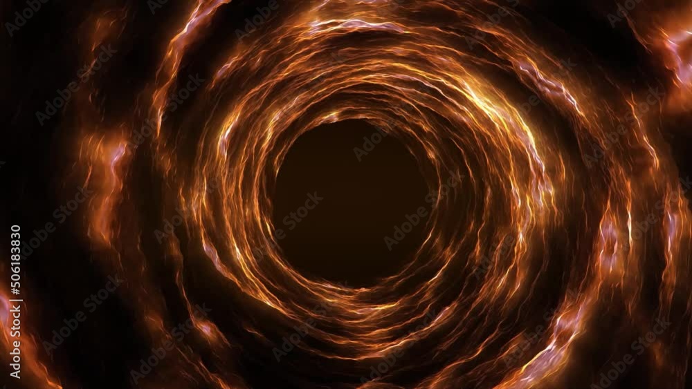 Wall mural abstract fantasy background energy wave tunnel shiny form loop