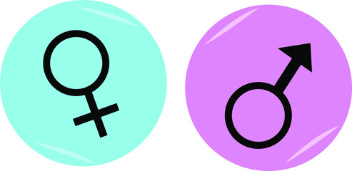 male and female gender symbol sign icon