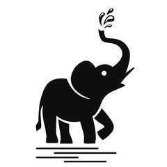 elephant logo concept design vector template illustration  animal simple logo template