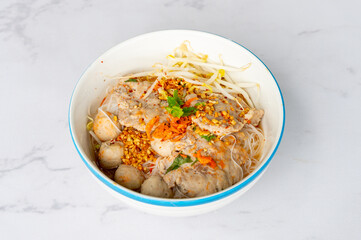 Thai Mixed Noodles and Soup Dishes. 