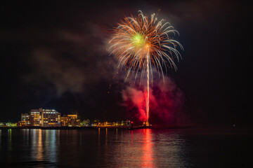 fireworks over the bay