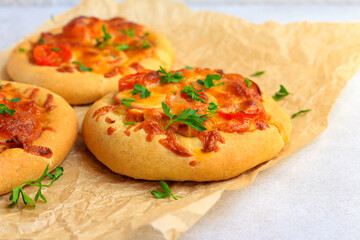 Homemade mini pizza